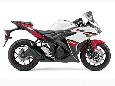 Carénages Moto Yamaha YZF R3 2015-2018 - Blanc Rouge Noir Vendre