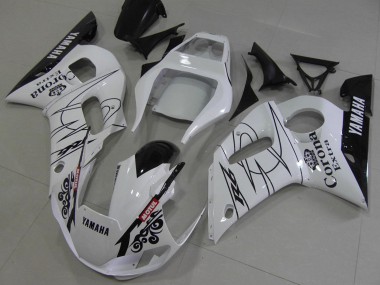 Carénages Moto Yamaha YZF R6 1998-2002 - Blanc Noir Rouge Corona Motul Vendre