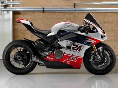 Carénages Moto Ducati Panigale V4 V4S 2018-2019 - Argent Rouge Noir Vendre