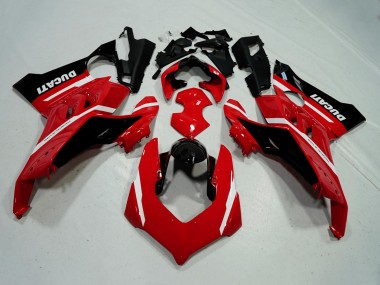 Carénages Moto Ducati Panigale V4 V4S 2020-2021 - Rouge Blanc Noir Brillant Bande Vendre