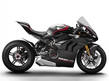 Carénages Moto Ducati Panigale V4 V4S 2020-2021 - Argent Rouge Noir Brillant Corse Vendre