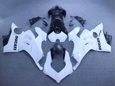 Carénages Moto Ducati Panigale V4 V4S 2020-2021 - Blanc Noir Brillant Vendre