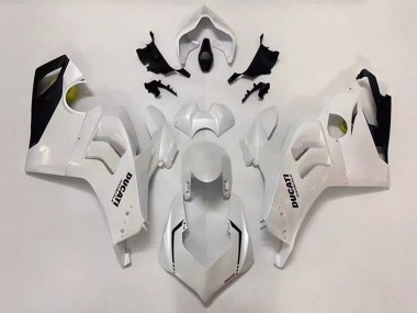 Carénage Moto Ducati Panigale V4 V4S 2020-2021 - Blanc Perle Noir Brillant Vendre