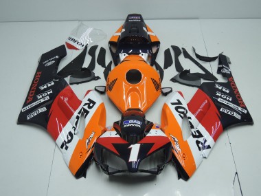 Carénages Moto Honda CBR1000RR 2004-2005 - Orange Blanc Rouge Noir Brillant Repsol RCV 1 Vendre