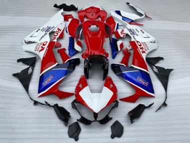 Carénages Moto Honda CBR1000RR 2017-2024 - Blanc Rouge Bleu HRC Vendre