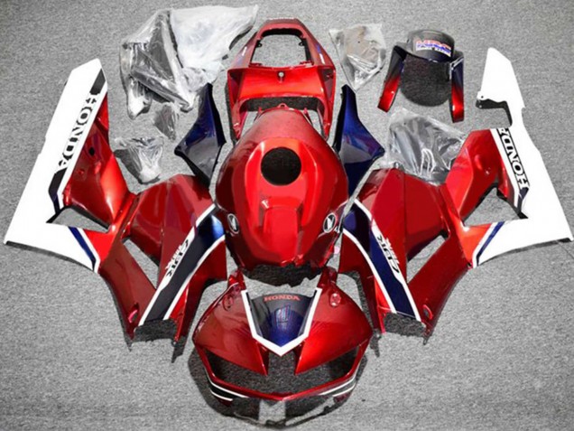 Carénages Moto Honda CBR600RR 2013-2023 - Blanc Rouge Bleu