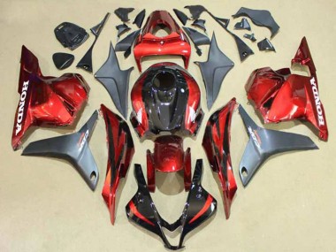 Carénages Moto Honda CBR600RR 2009-2012 - Argent Rouge Noir Brillant Vendre