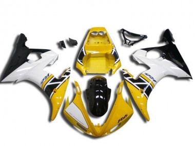 Carénage Moto Yamaha YZF R6 2003-2004 - Jaune Blanc Noir Brillant Vendre