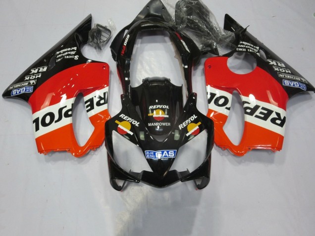 Carénages Moto Honda CBR600 F4i 2004-2007 - Orange Blanc Rouge Noir Brillant Repsol