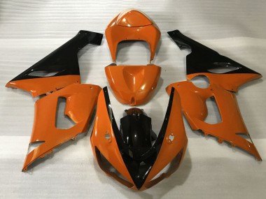 Carénages Moto Kawasaki ZX6R 2005-2006 - Orange Noir Vendre