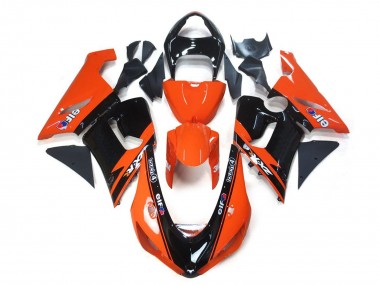 Carénages Moto Kawasaki ZX6R 2005-2006 - Orange Noir Elf Vendre