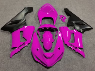 Carénages Moto Kawasaki ZX6R 2005-2006 - Rose Noir Mat Vendre