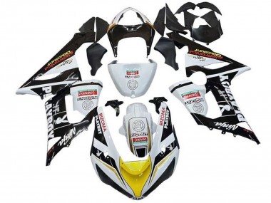 Carénages Moto Kawasaki ZX6R 2005-2006 - Blanc Noir Jaune Rouge Rizoma Playboy Vendre