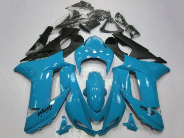 Carénages Moto Kawasaki ZX6R 2007-2008 - Bleu Noir Vendre