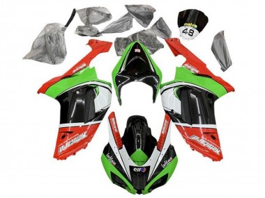 Carénages Moto Kawasaki ZX6R 2007-2008 - Rouge Vert Noir Blanc Vendre