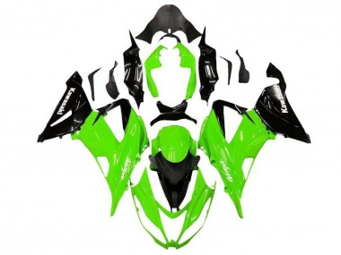 Kits Carénage Moto Kawasaki ZX6R 2013-2018 - Vert Noir Brillant Vendre