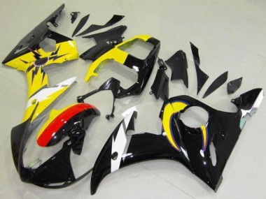 Carénages Moto Yamaha YZF R6 2003-2004 - Jaune Rouge Noir Brillant Vendre