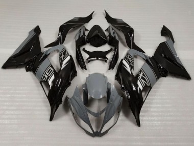 Carénages Moto Kawasaki ZX6R 2013-2018 - Nardo Gris Noir Brillant Vendre