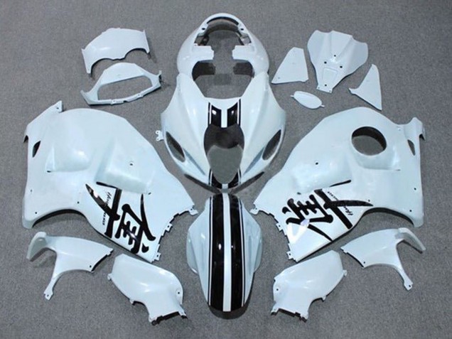 Carénages Moto Suzuki GSXR1000 1996-2007 - Blanc Noir Bande