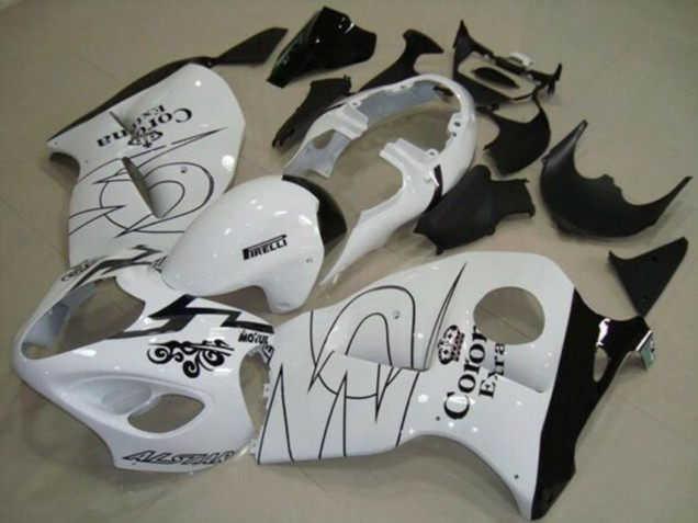Carénages Moto Suzuki GSXR1000 1996-2007 - Blanc Noir Corona Tribal