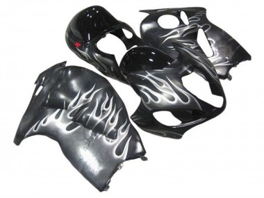 Carénages Moto Suzuki GSXR1000 1996-2007 - Gris Noir Blanc Flamme Vendre