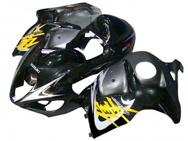 Carénages Moto Suzuki GSXR1000 1996-2007 - Noir Brillant Argent Jaune Vendre