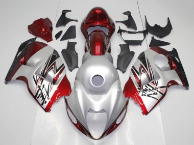 Carénages Moto Suzuki GSXR1000 1996-2007 - Argent Bonbon Rouge Noir Vendre