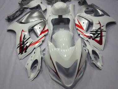Carénages Moto Suzuki GSXR 1300 Hayabusa 2008-2020 - Blanc Rouge Argent Vendre