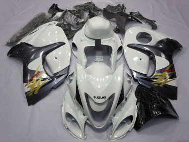 Carénages Moto Suzuki GSXR 1300 Hayabusa 2008-2020 - Blanc Gris Or Noir Vendre