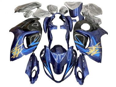 Carénages Moto Suzuki GSXR 1300 Hayabusa 2008-2020 - Bleu Noir Bleu Clair Or Vendre