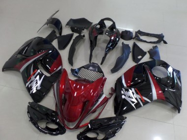 Carénages Moto Suzuki GSXR 1300 Hayabusa 2008-2020 - Rouge Foncé Noir Argent Vendre