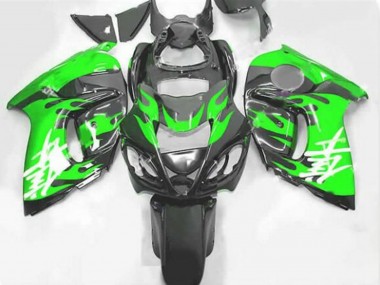 Carénages Moto Suzuki GSXR 1300 Hayabusa 2008-2020 - Noir Vert Flamme Vendre