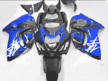 Carénages Moto Suzuki GSXR 1300 Hayabusa 2008-2020 - Noir Bleu Flamme Vendre