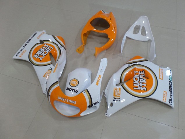 Carénages Moto Suzuki RGV250 VJ22 1991-1996 - Blanc Orange Lucky Strike Motul