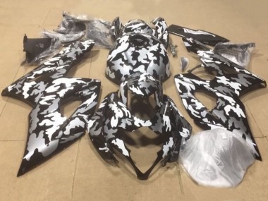 Carénages Moto Suzuki GSXR1000 2000-2002 - Noir Blanc Gris Camouflage Vendre