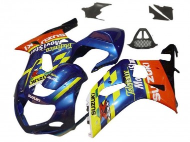 Carénages Moto Suzuki GSXR1000 2000-2002 - Bleu Jaune Rouge Telefonica Motul Vendre