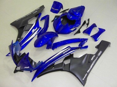 Carénages Moto Yamaha YZF R6 2006-2007 - Bleu Blanc Noir Mat Motul Vendre