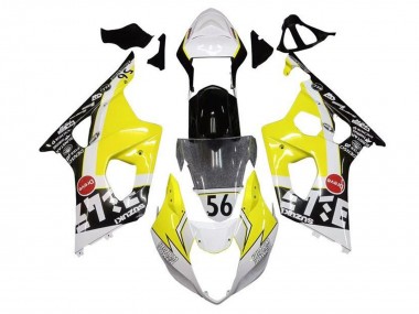 Carénages Moto Suzuki GSXR 1000 2003-2004 - Jaune Blanc Noir Vendre