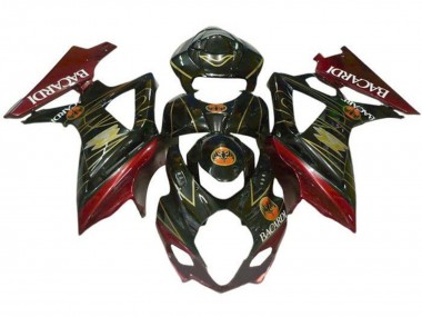 Carénages Moto Suzuki GSXR 1000 2005-2006 - Noir Rouge Or BACARDI Vendre