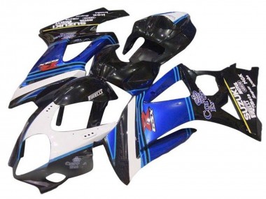 Carénages Moto Suzuki GSXR 1000 2005-2006 - Noir Brillant Bleu Blanc Corona Vendre