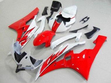 Kits Carénage Moto ABS Yamaha YZF R6 2006-2007 - Blanc Rouge Vendre