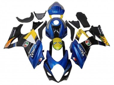 Carénages Moto Suzuki GSXR 1000 2005-2006 - Bleu Jaune Noir Requin Vendre