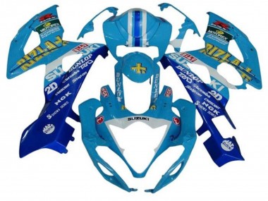 Carénages Moto Suzuki GSXR 1000 2005-2006 - Bleu Blanc Bande Rizla Vendre