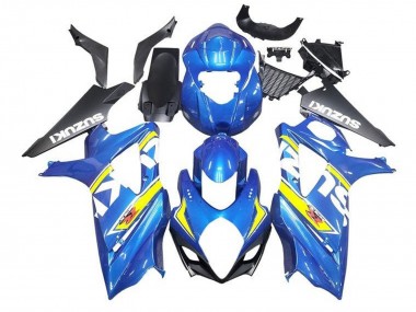 Carénages Moto Suzuki GSXR 1000 2005-2006 - Bleu Jaune Blanc Noir Vendre
