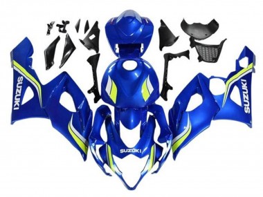 Carénages Moto Suzuki GSXR 1000 2005-2006 - Bleu Jaune Blanc Vendre