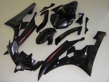 Carénages Moto Yamaha YZF R6 2006-2007 - Noir Brillant Noir Mat Rouge OEM Style Vendre