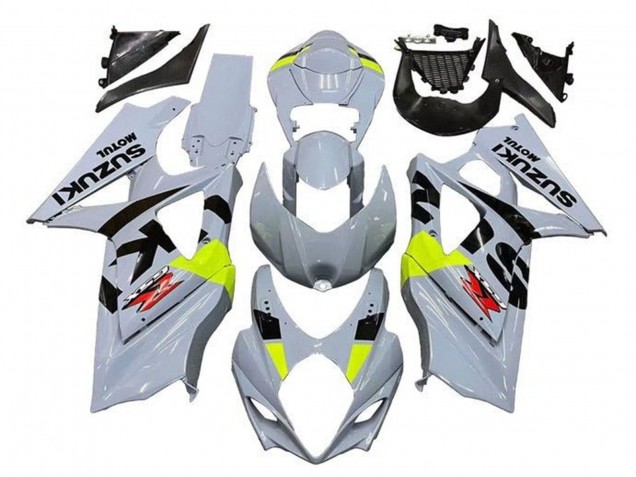 Carénages Moto Suzuki GSXR 1000 2005-2006 - Gris Noir Jaune Néon Rouge