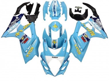 Carénages Moto Suzuki GSXR 1000 2005-2006 - Bleu Clair Jaune Noir Rizla Vendre