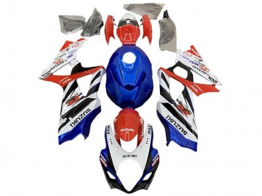 Carénages Moto Suzuki GSXR 1000 2005-2006 - Blanc Rouge Bleu Noir Bande Vendre