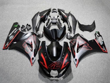 Carénages Moto Suzuki GSXR1000 2017-2024 - Noir Mat Rouge 42 Vendre